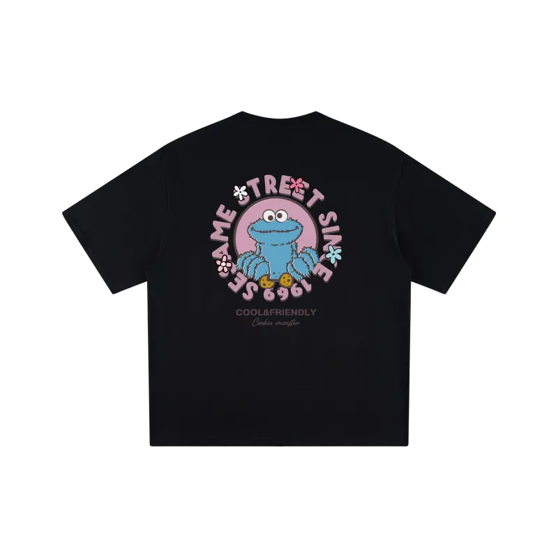 SESAME STREET [Cookie Monster Collection] Short Sleeved T Shirts Unisex-0