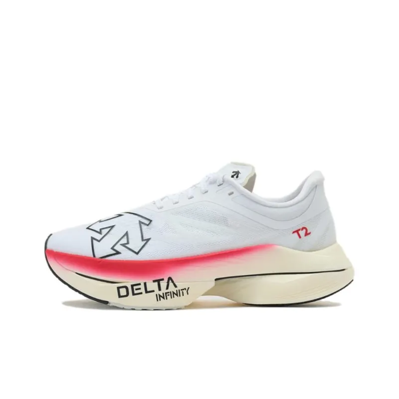 DESCENTE DeltaPro EXP V2 Anti Slip Wear Resistant Low Top Racing Running Shoes Unisex White Pink-0