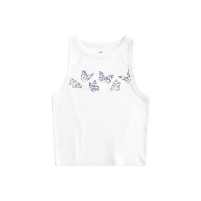 Hollister Tank Tops Women's White-0