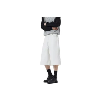 Menglaini Denim Shorts Unisex Ecru