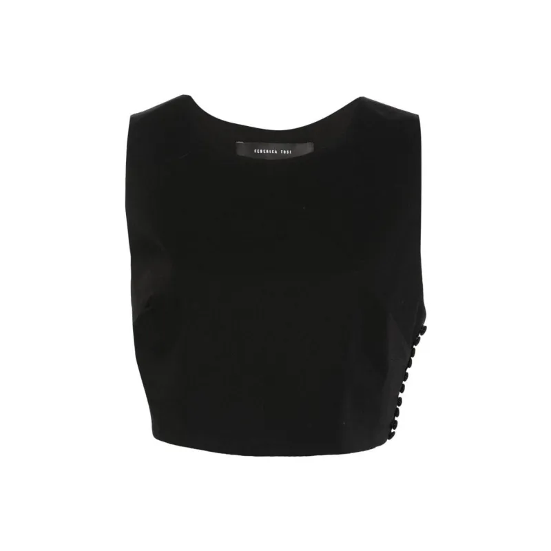 FEDERICA TOSI Cut-out Cropped Top-0