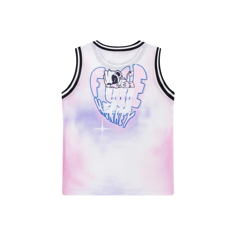 FireMonkey Basketball Jerseys Unisex Pink Blue-0