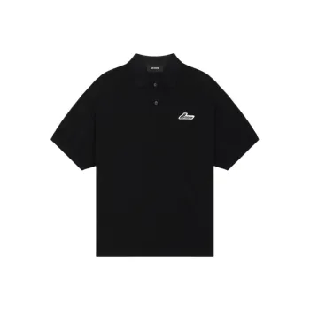 WE11DONE SS25 Polo Shirt Unisex Black