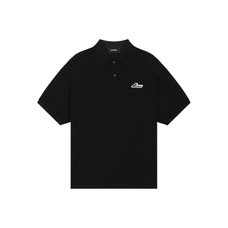 WE11DONE SS25 Polo Shirt Unisex Black-0