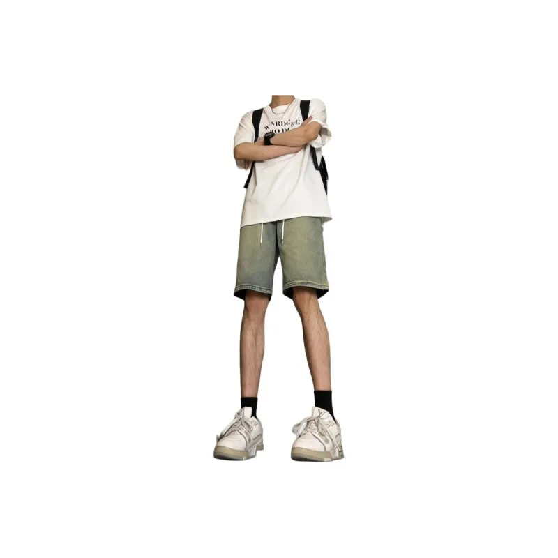 JIMI&JONS Denim Shorts Unisex Yellow Mud-0