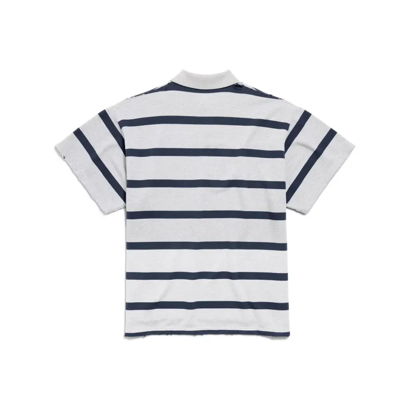 Balenciaga Polo Shirt Loose Fit Men's Gray-1