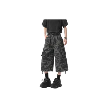 WKOOG Denim Shorts Unisex City Army Green