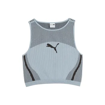 PUMA Tank Tops Women's Blue Gray