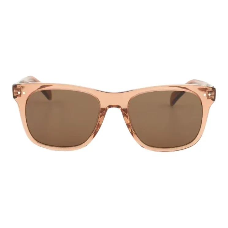 CELINE Plate Frame Square Sunglasses Unisex Orange-1
