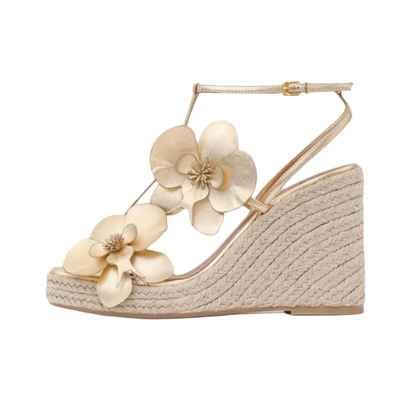 Zimmermann Orchid One Strap Sandals 11cm Women's Gold-0