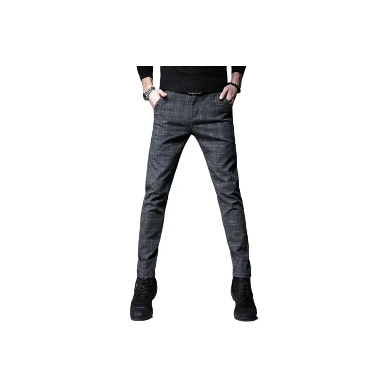 Devanro Casual Pants Men's Black-4