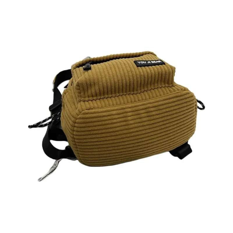 H YXIANG Corduroy Backpack Unisex Multicolor-3