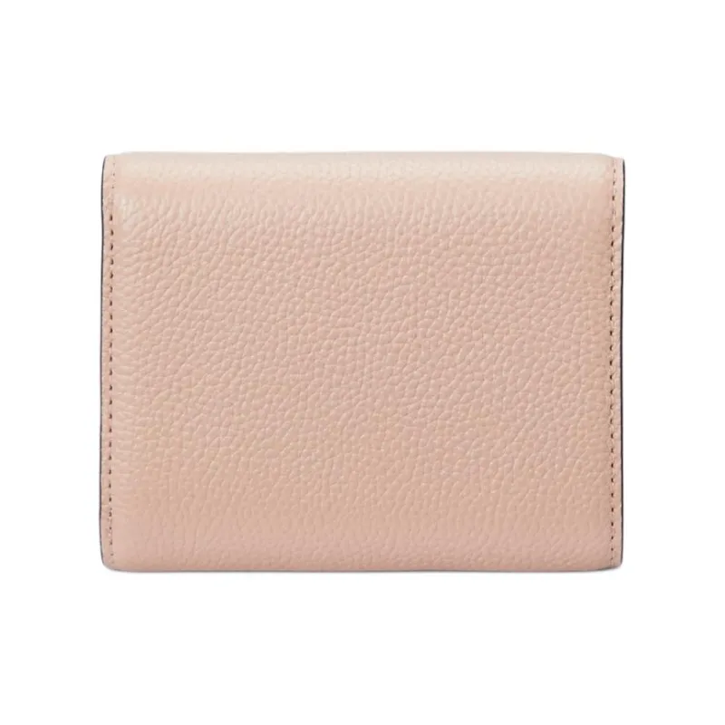 Ralph Lauren Cameryn Cow Leather Wallet Small Size Women's Sunrise Red-1