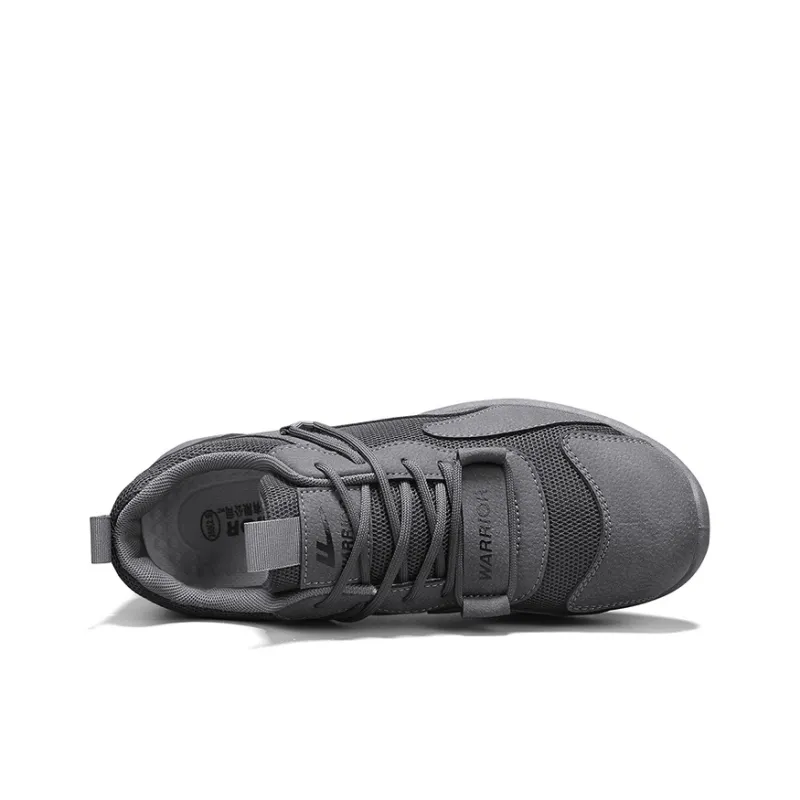 Warrior Coverage Abrasion Resistant Lightweight Breathable Slip Resistant Low Top Casual Shoes Men's Gray-2
