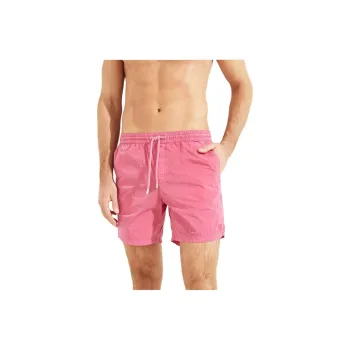 GUESS Nylon Swim Trunks Casual Shorts Men's Pink