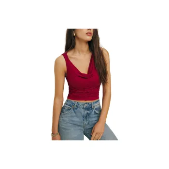 REFORMATION Darla Knit Top Tank Tops Women's Mulberry Grid