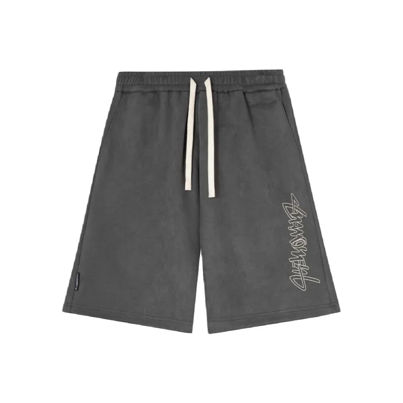 Suamoment Loose Fit Five Button Sports Casual Shorts Unisex-4