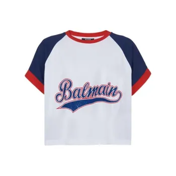 BALMAIN Crop Tops Women's White