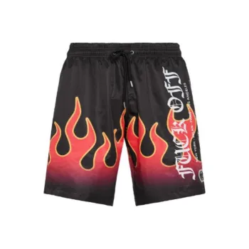 PHILIPP PLEIN Flame print Swim Shorts