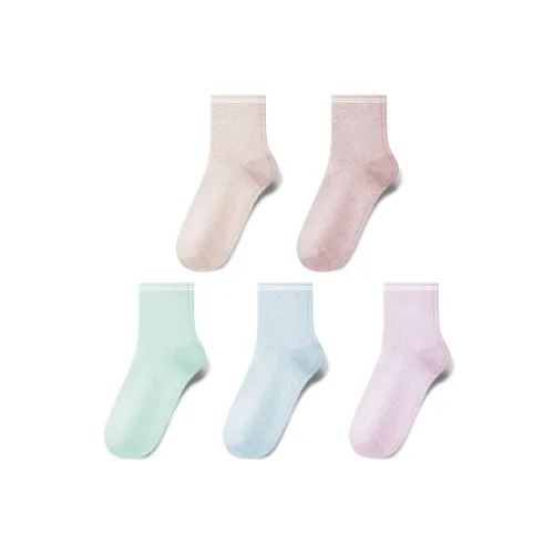 Runwei Mid Calf Socks Women's Combo Set