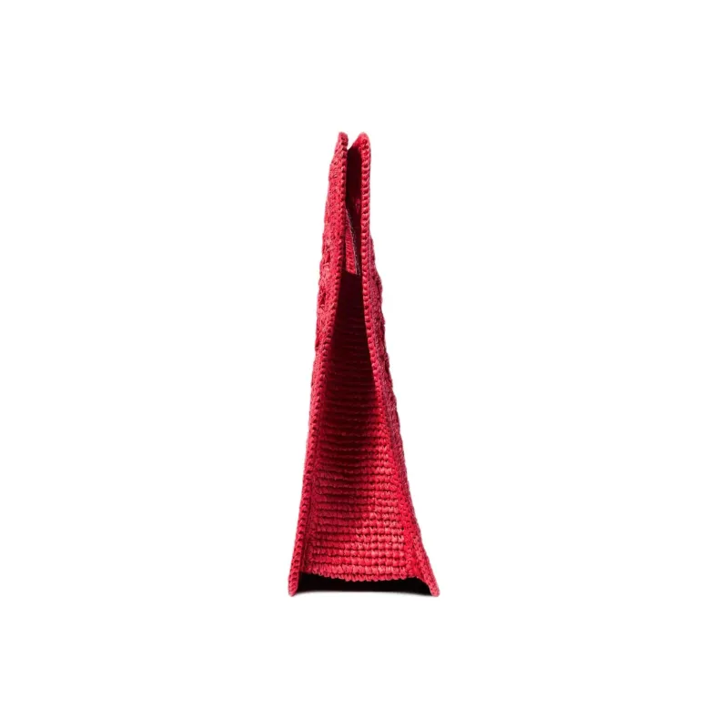 Jacquemus Raffia Handbag Small Size Women's Red-2
