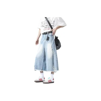 GENT LORE Denim Shorts Unisex Light Blue