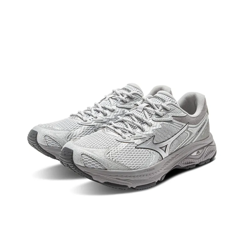 Mizuno RACER V2 Cushioning, Lightweight, Breathable, Slip Resistant Low Top Running Shoes Unisex Hong Kong Mist Gray-2