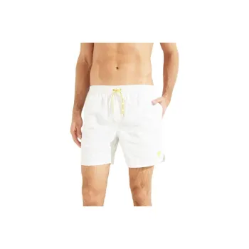 GUESS Nylon Swim Trunks Casual Shorts Men's White