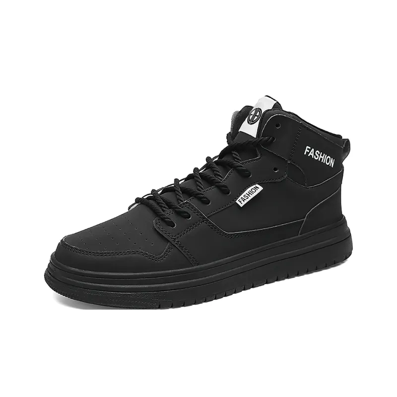 Yi Jiabao Impact Resistant, Abrasion Resistant, Breathable High Top Skateboard Shoes Men's-1