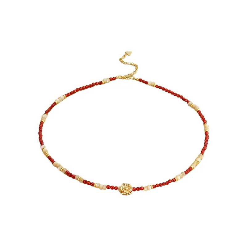 Lao Feng Xiang Natural Agate Necklaces Women's-0