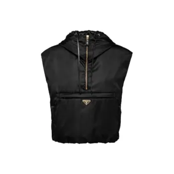 PRADA Half Zipped Drawstring Gilet