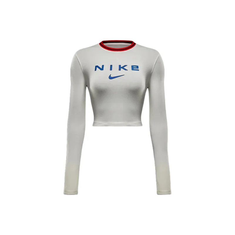 Nike Sportswear Chill Knit Women's Slim Long Sleeve Cropped Graphic T Shirt-0
