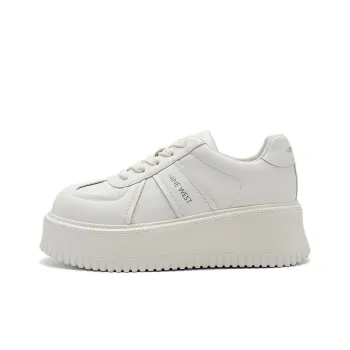 NINE WEST Low Top Skateboard Shoes Women's Ecru