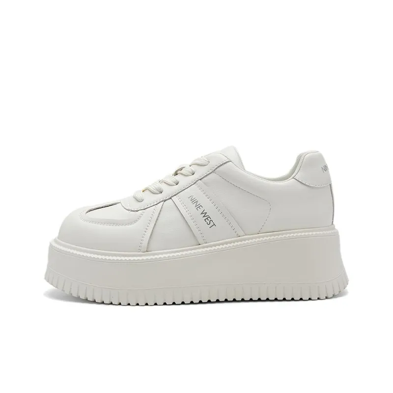 NINE WEST Low Top Skateboard Shoes Women's Ecru-0