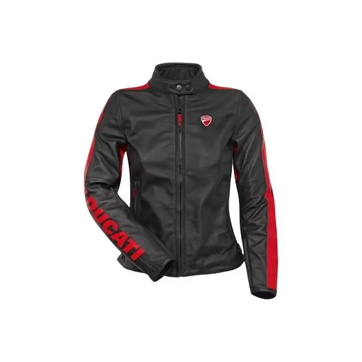 Ducati Unisex Biker Jacket Genuine Leather-0