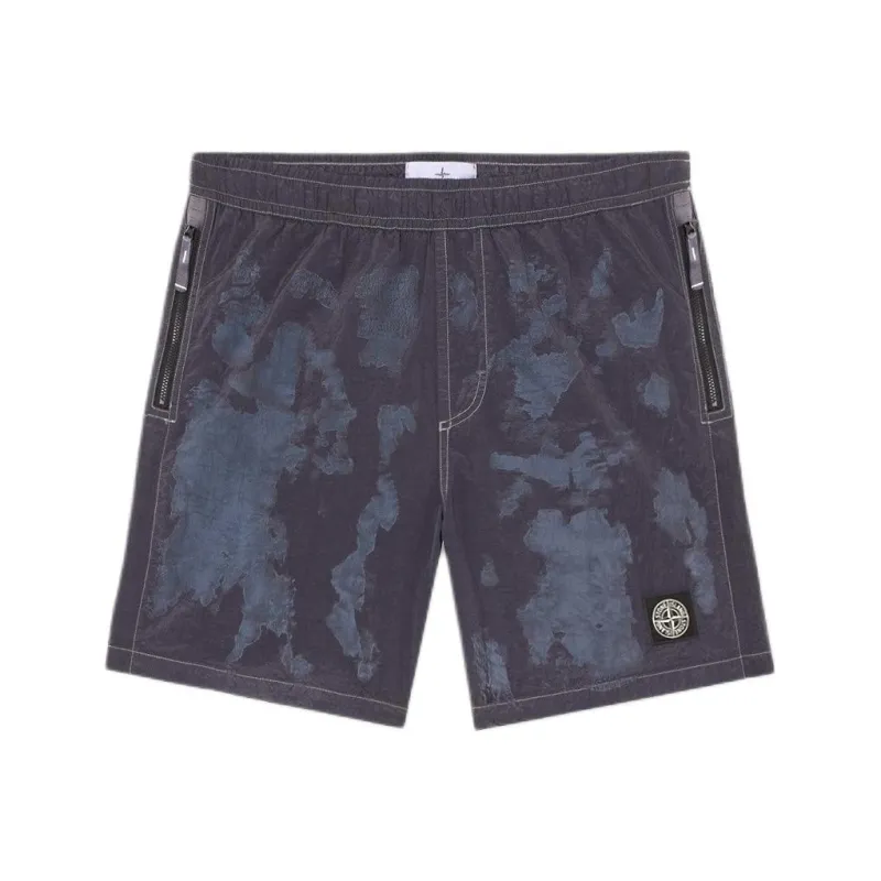 STONE ISLAND Crinkle finish Swim Shorts-0