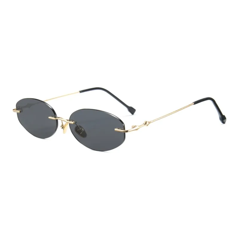 CYXUS Metal Oval Sunglasses Unisex-5