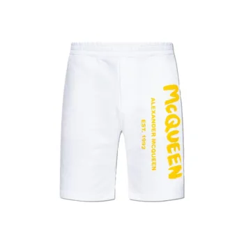 Alexander McQueen Logo Printed Bermuda Shorts