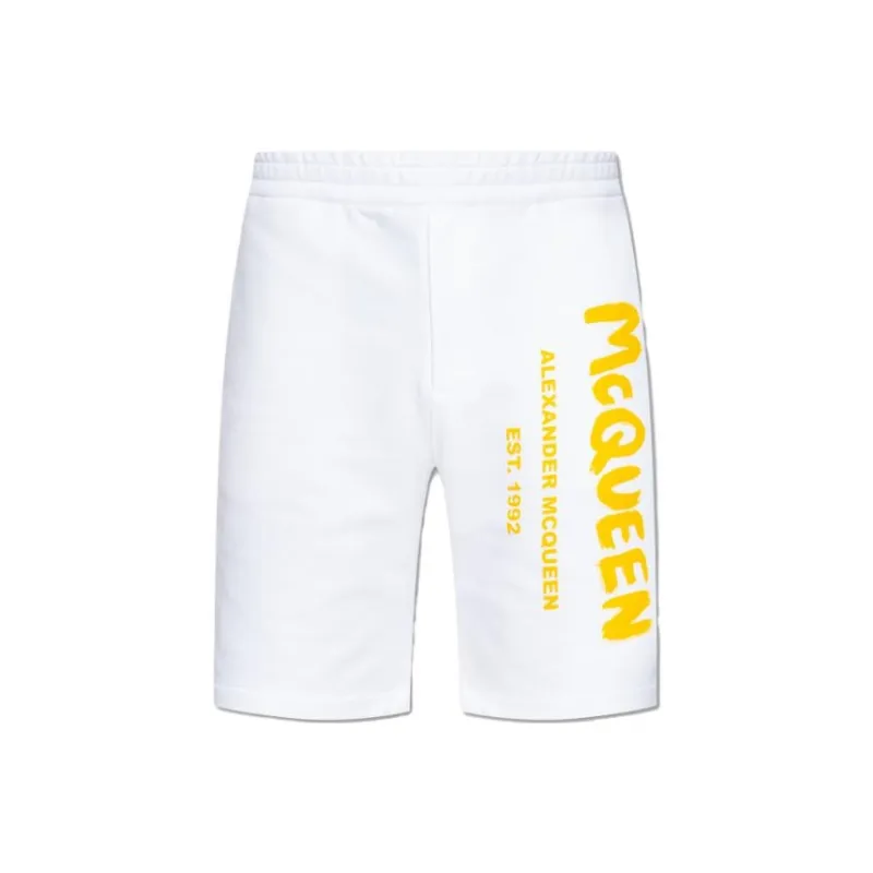 Alexander McQueen Logo Printed Bermuda Shorts-0
