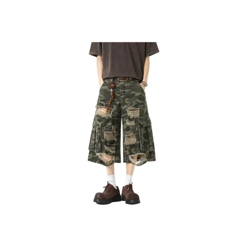 FASTFISH Denim Shorts Unisex Camouflage