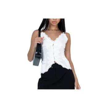 PRINCESS POLLY Tank Tops Women's White/White
