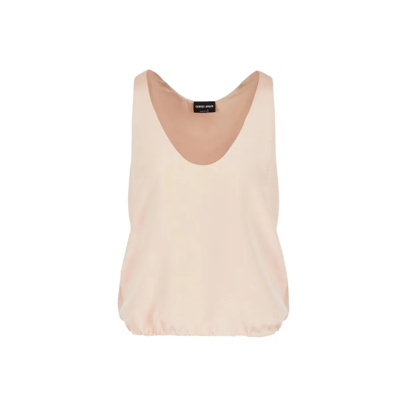 GIORGIO ARMANI Scoop Neck Sleeveless Top-0