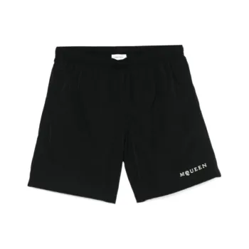Alexander McQueen Logo embroidered Swim Shorts