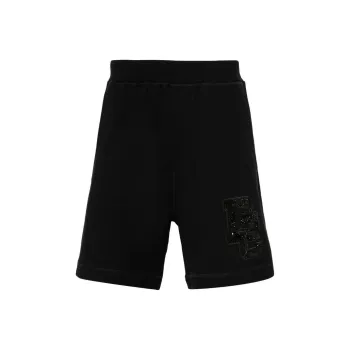 DSQUARED 2 D2 Patch Elastic Waist Track Shorts