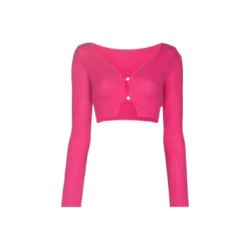 Jacquemus Crop Tops Women's Pink Purple