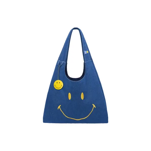Lee Smiley® Collaboration Fabric Tote Bag, Shopping Bag, Shoulder Bag Regular Unisex Denim Blue