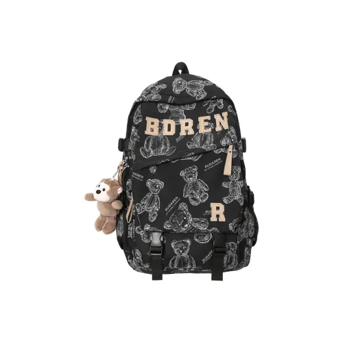 Alcohol Dragon Nylon Backpack Unisex Multicolor