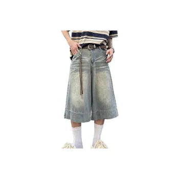 T IRA Denim Shorts Unisex Vintage Blue