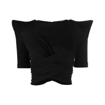 BALMAIN Crop Tops Women's Black