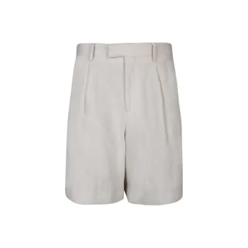 LARDINI Mid rise Linen Bermuda Shorts